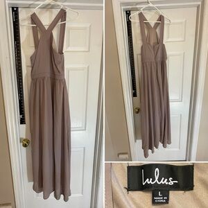 Lulu's Dusty Rose Cross-Back Gown